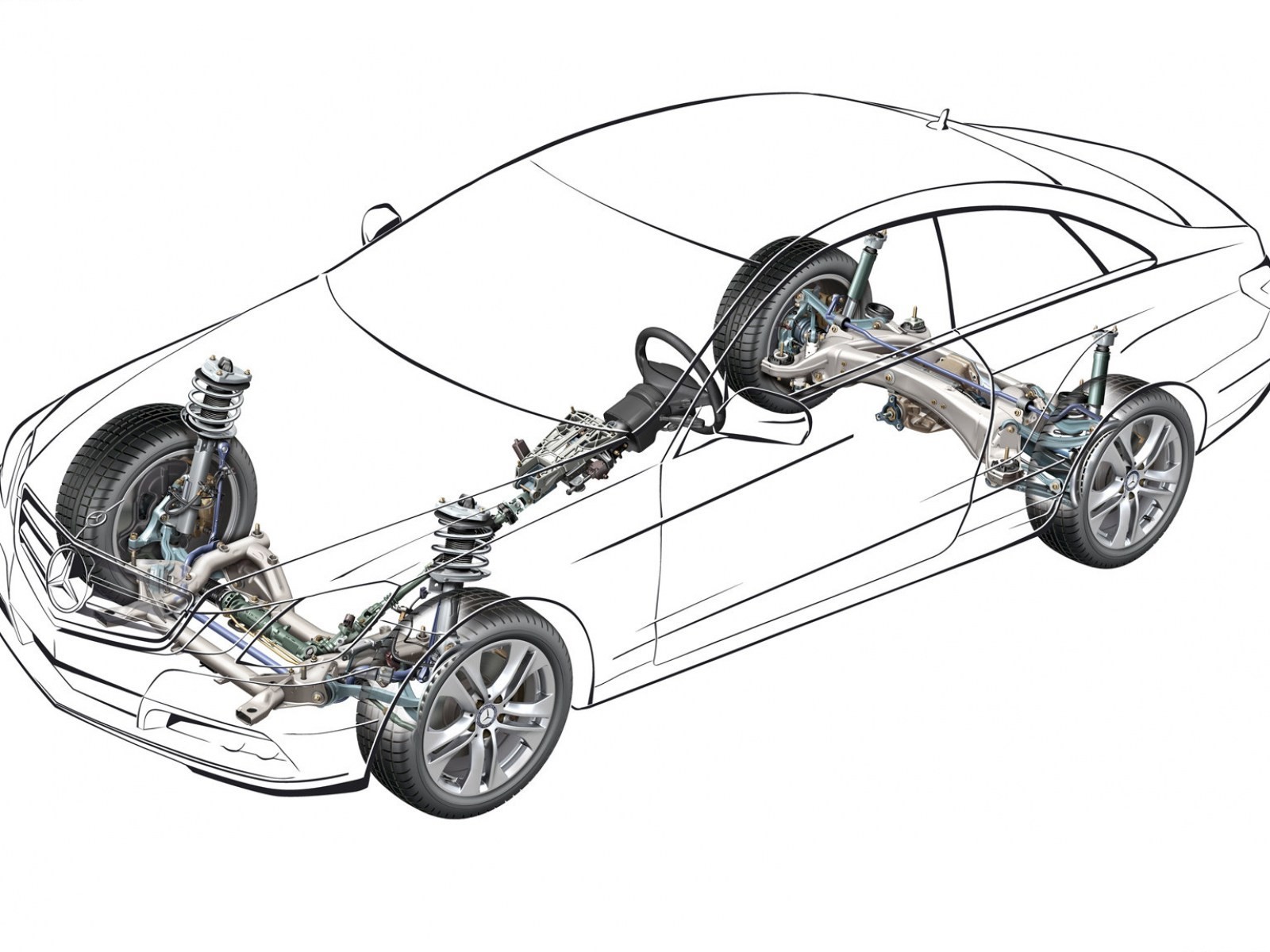 Диагностика ходовой части мерседес е класса