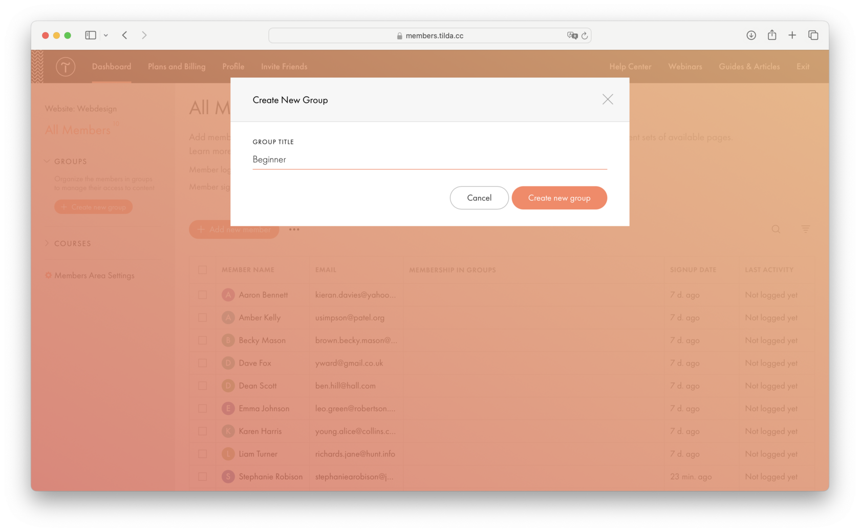 How To Manage Memberships And User Accounts │ Tilda Help Center