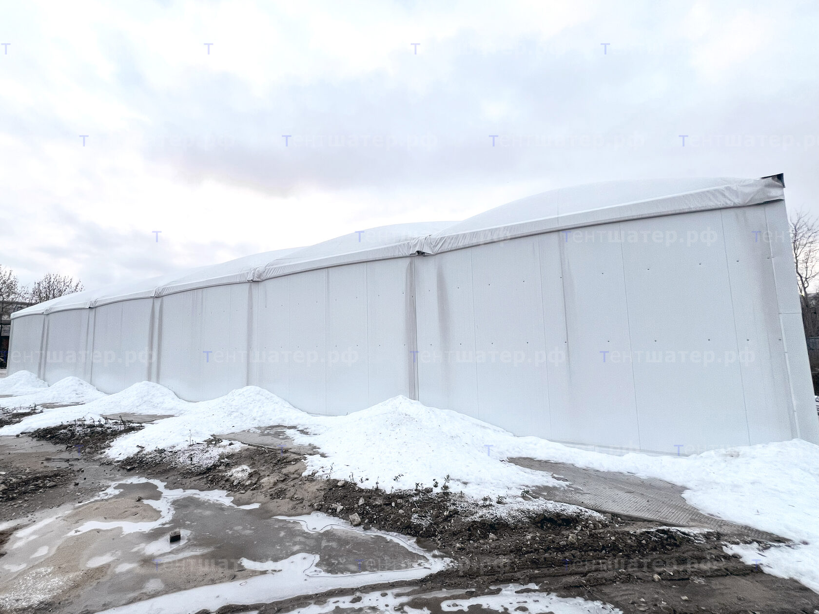 Утеплённый складской павильон 20×30 с пневмокровлей в Москве — особенности реализации
