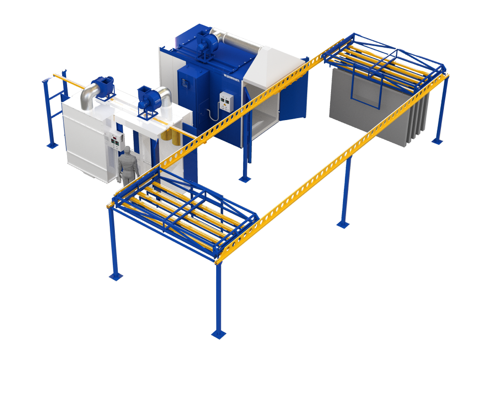Порошковое оборудование. Wagner Markdorf линия порошковой окраски. Камера порошковой покраски 3х4х7. Автоматическая линия порошковой покраски Eisenmann. Аппарат порошковой окраски Zeus TC 2000 evoluzione.