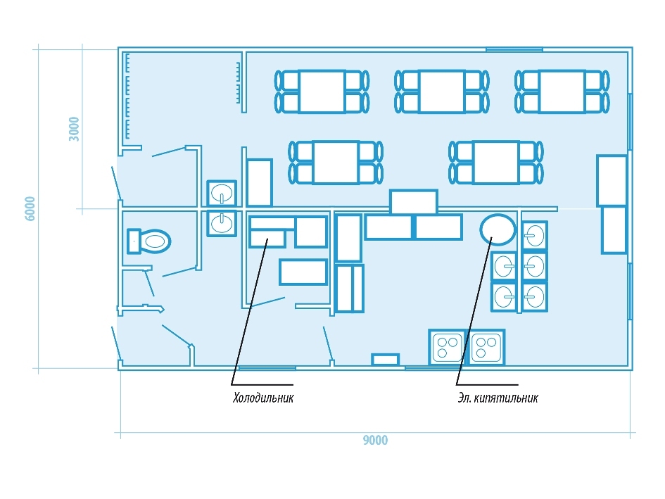 Схема размещения столовой