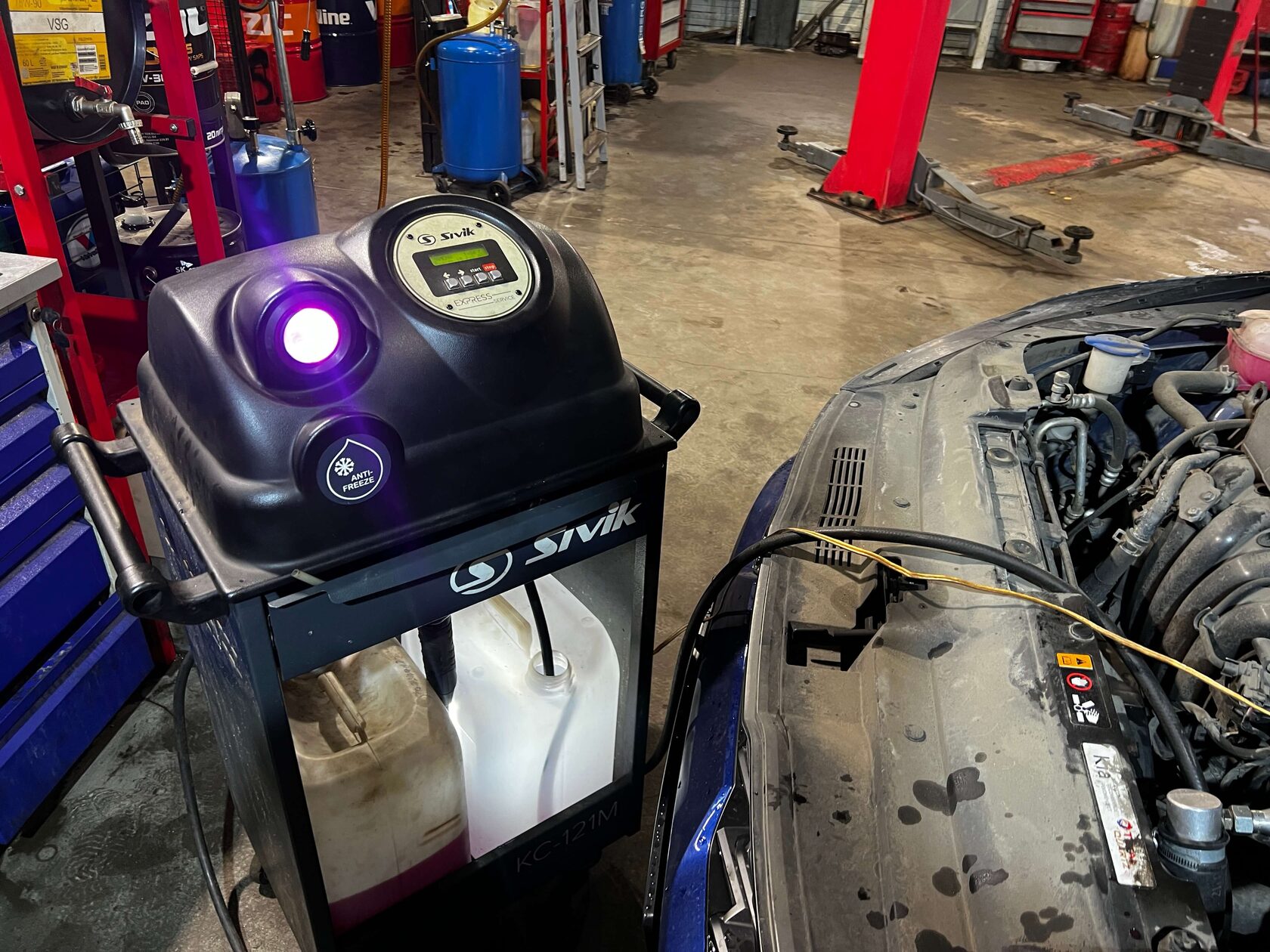 Результат замены охлаждающей жидкости на Kia K5