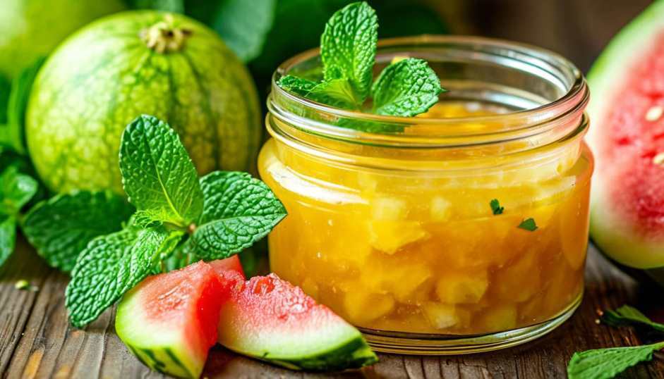 Варенье из арбузных корок с мятой