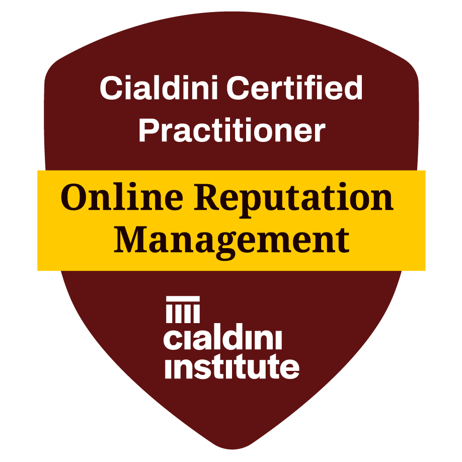 Cialdini Certified Practitioner — Online Reputation Management badge