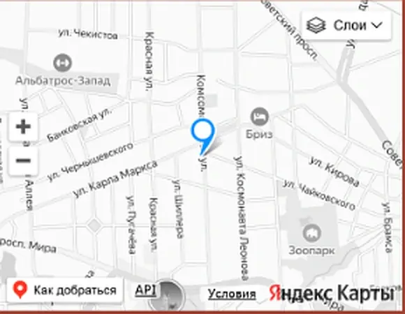 Карта: Калининград, Комсомольская 41, кабинет 308