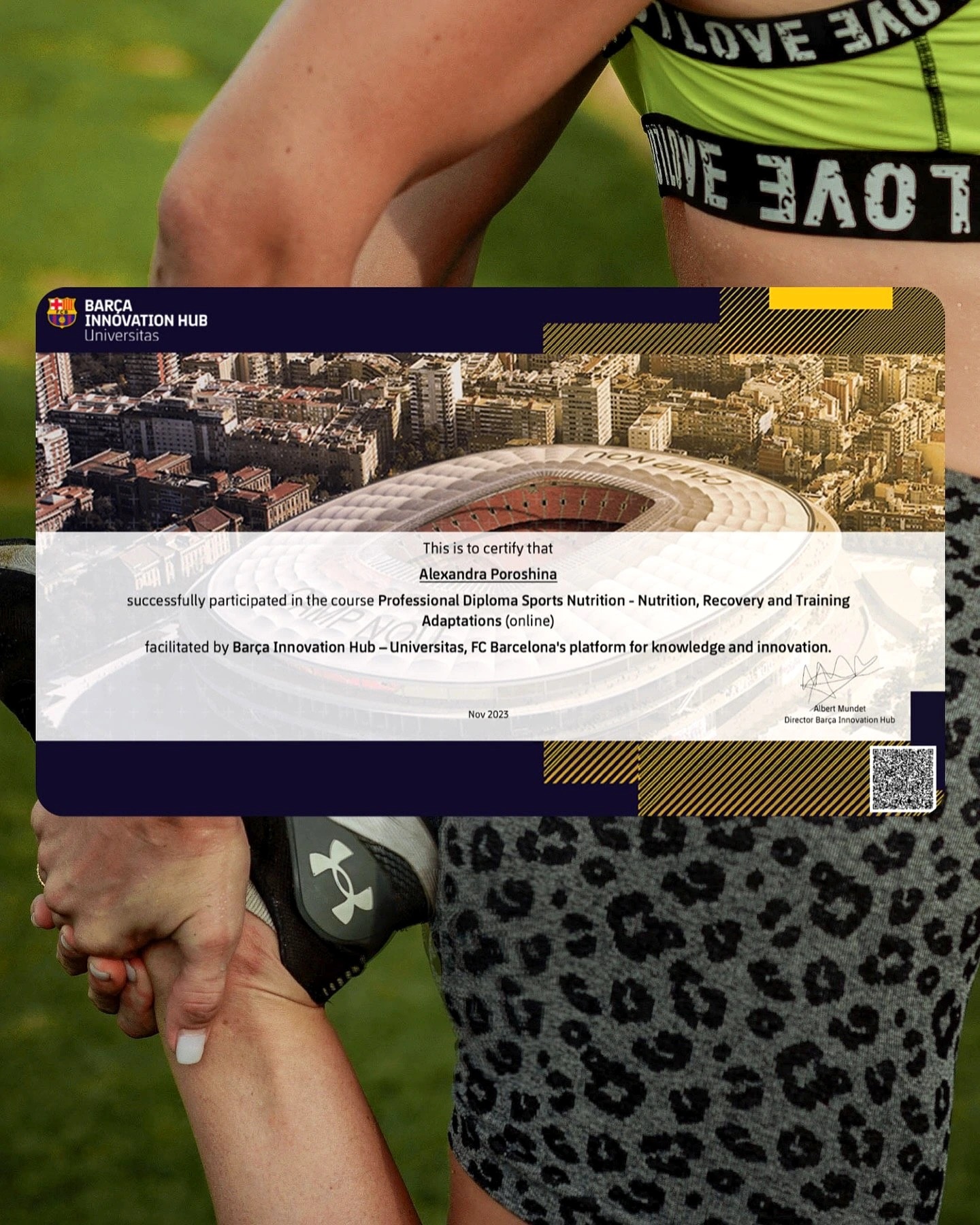Barça Innovation Hub — Nutrition, Recovery and Training Adaptations
