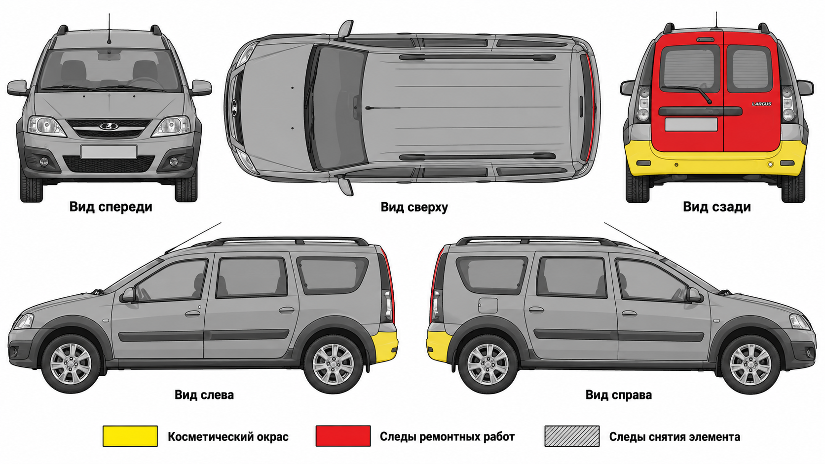 Карта ЛКП LADA Largus Cross