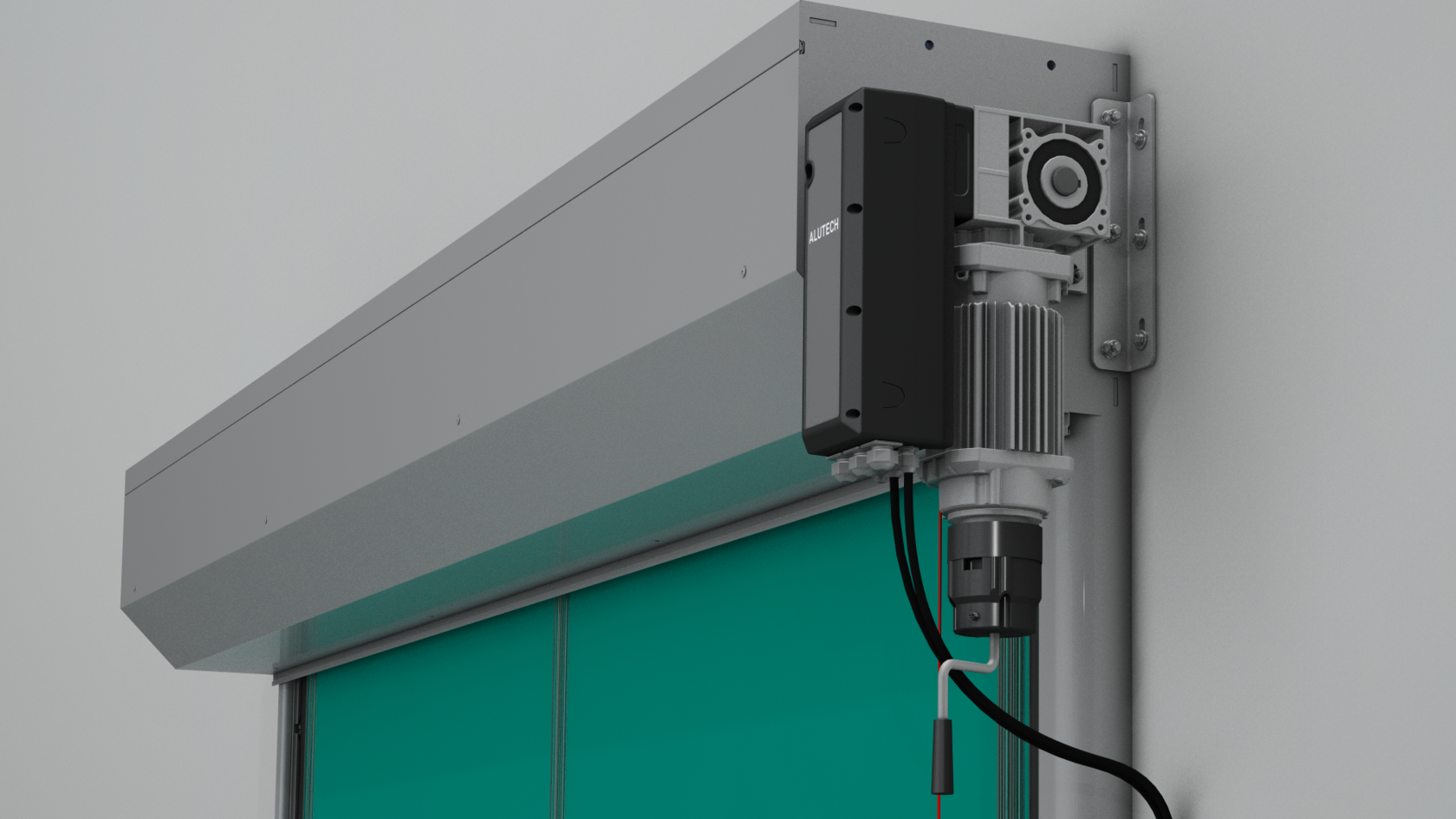 Привод HS100-R на воротах TurboFlex