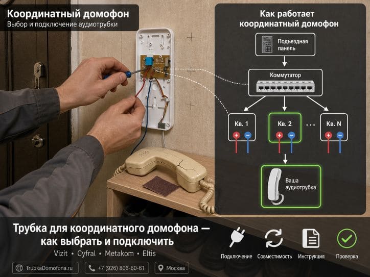 Трубка для координатного домофона: как выбрать и подключить