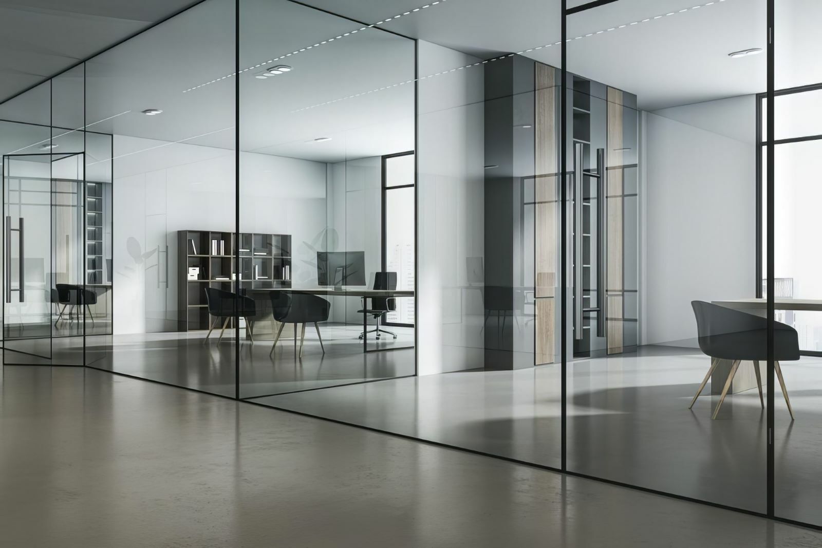 Стеклянные перегородки на заказ фото