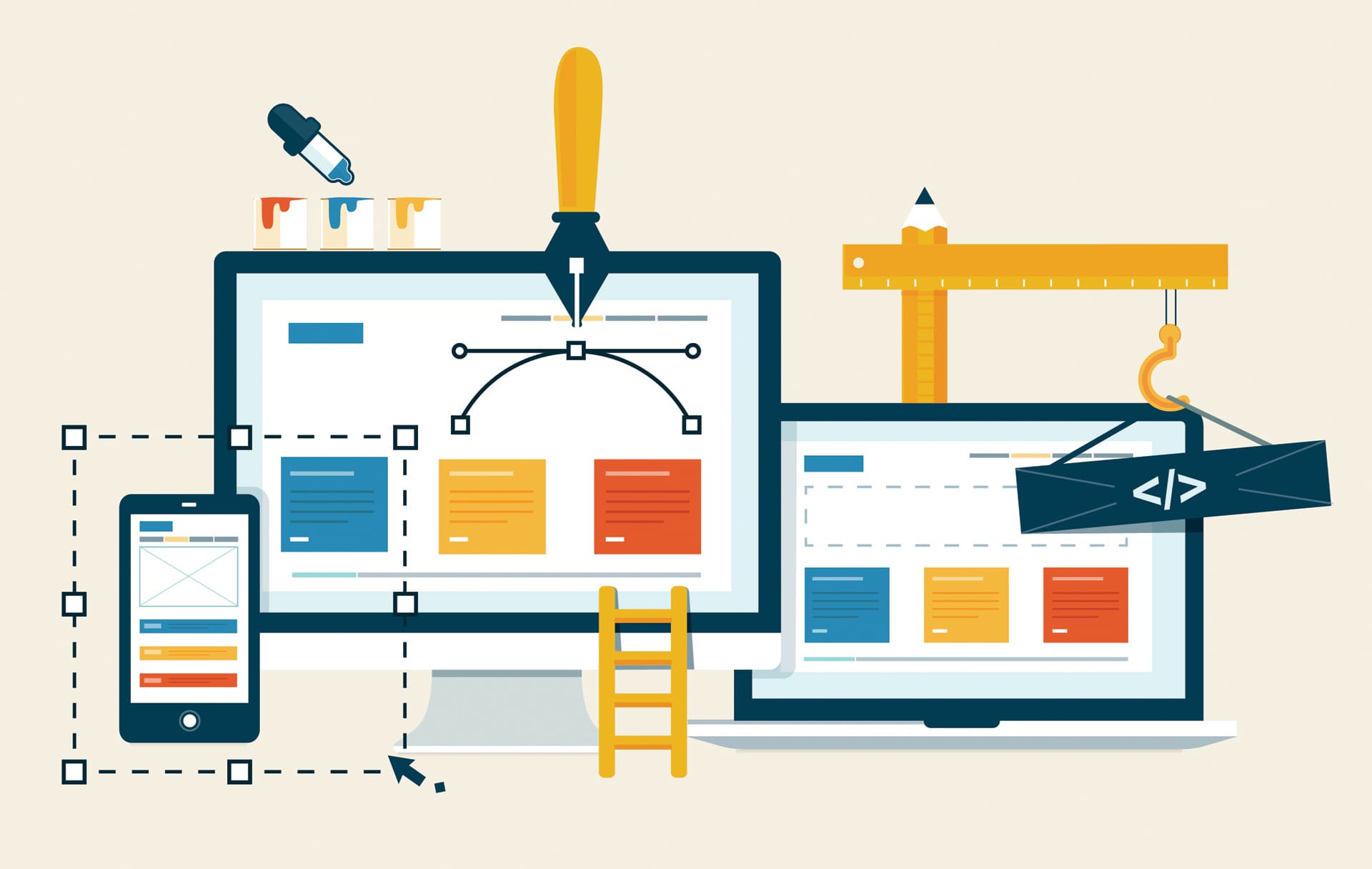 Иллюстрации для веб-сайтов. Интернет дизайн. Создание сайта. Web site c. Разработка иллюстрация.