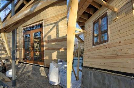 Остекление деревянного загородного дома