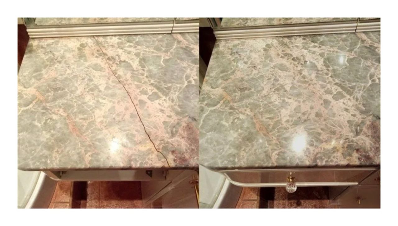 Восстановление мраморной столешницы