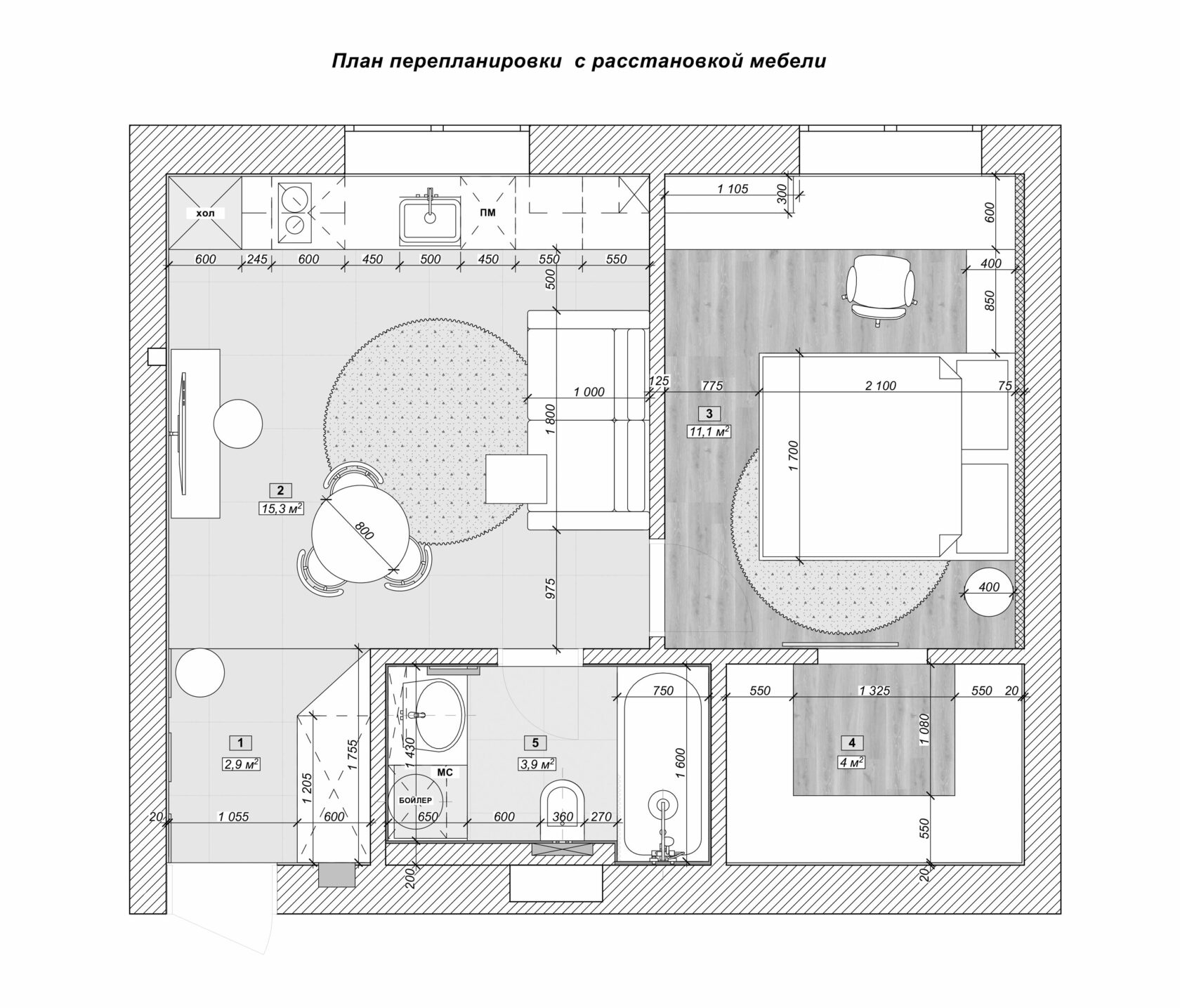 Проект однушки 40 кв м дизайн