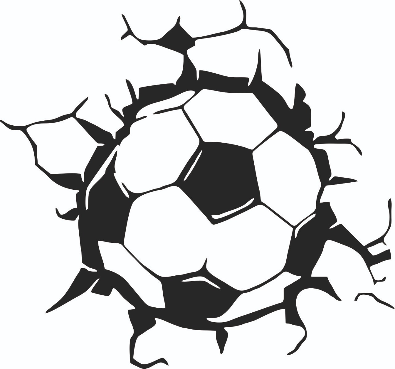 Наклейка футбольный мяч