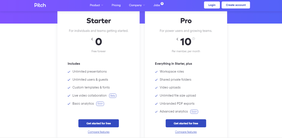 тарифные планы Pitch
