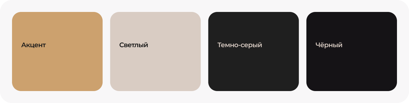 Цвета используемые в разработке многостраничного сайта