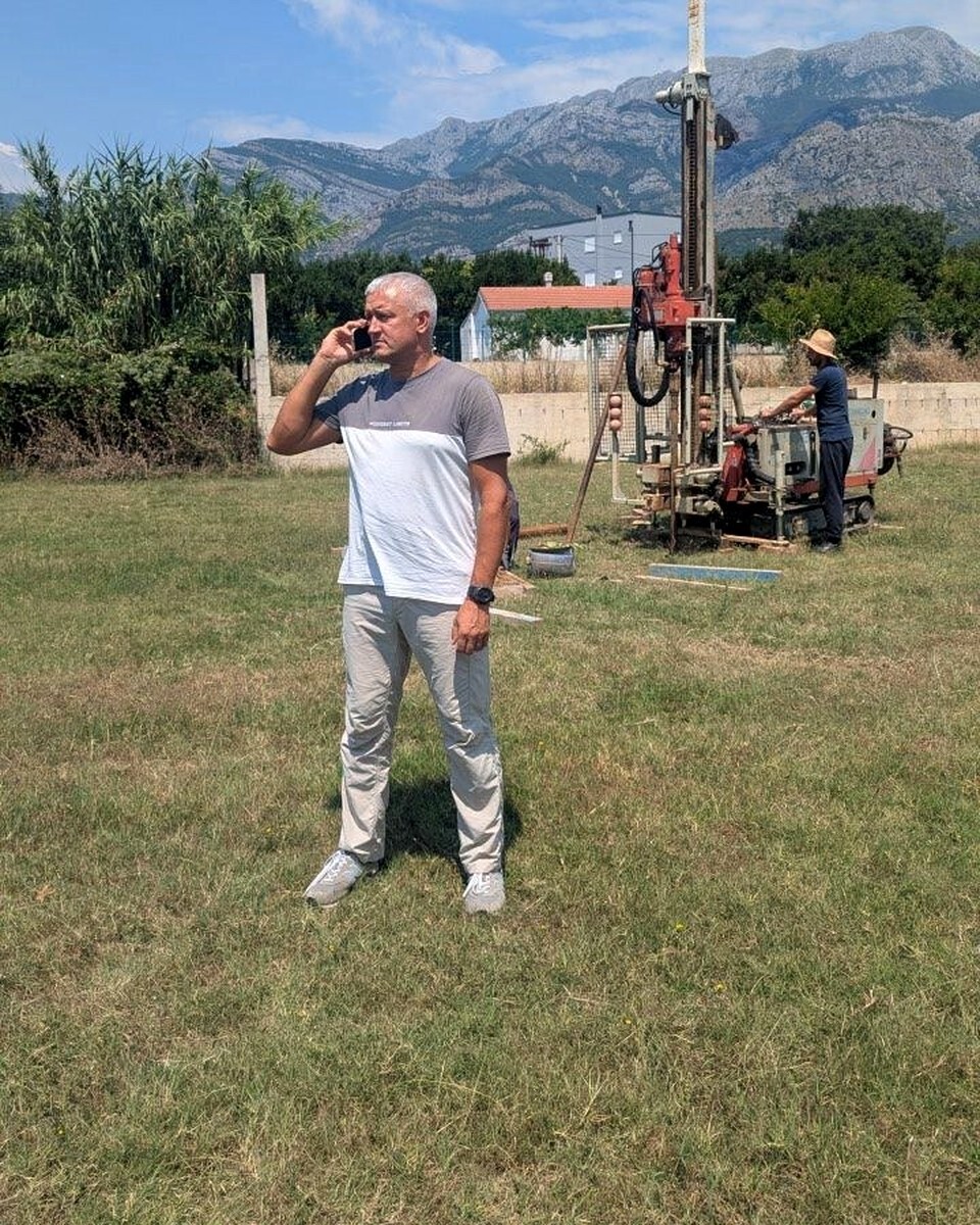 Oleg Razumnov na gradilištu tokom istražnih radova