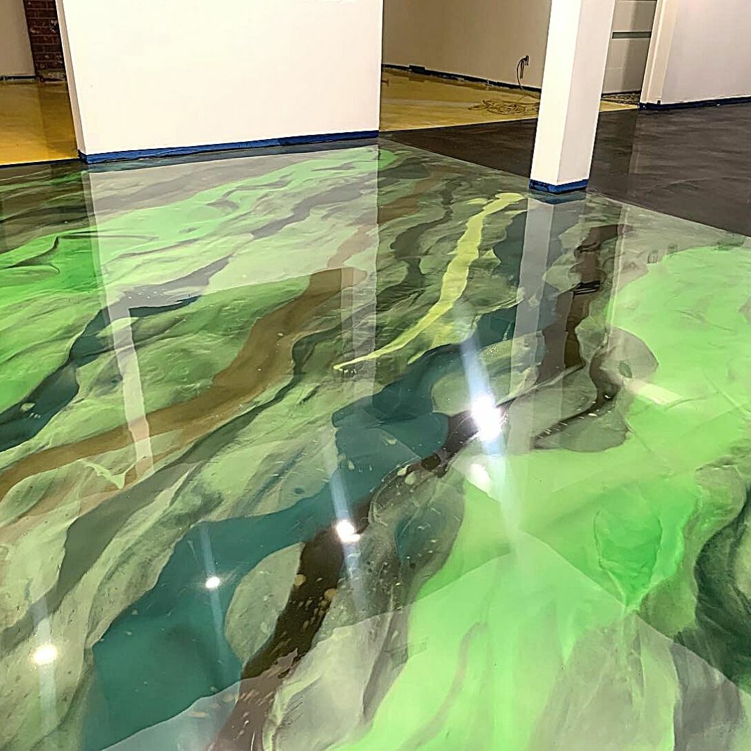 Фактурные наливные полы