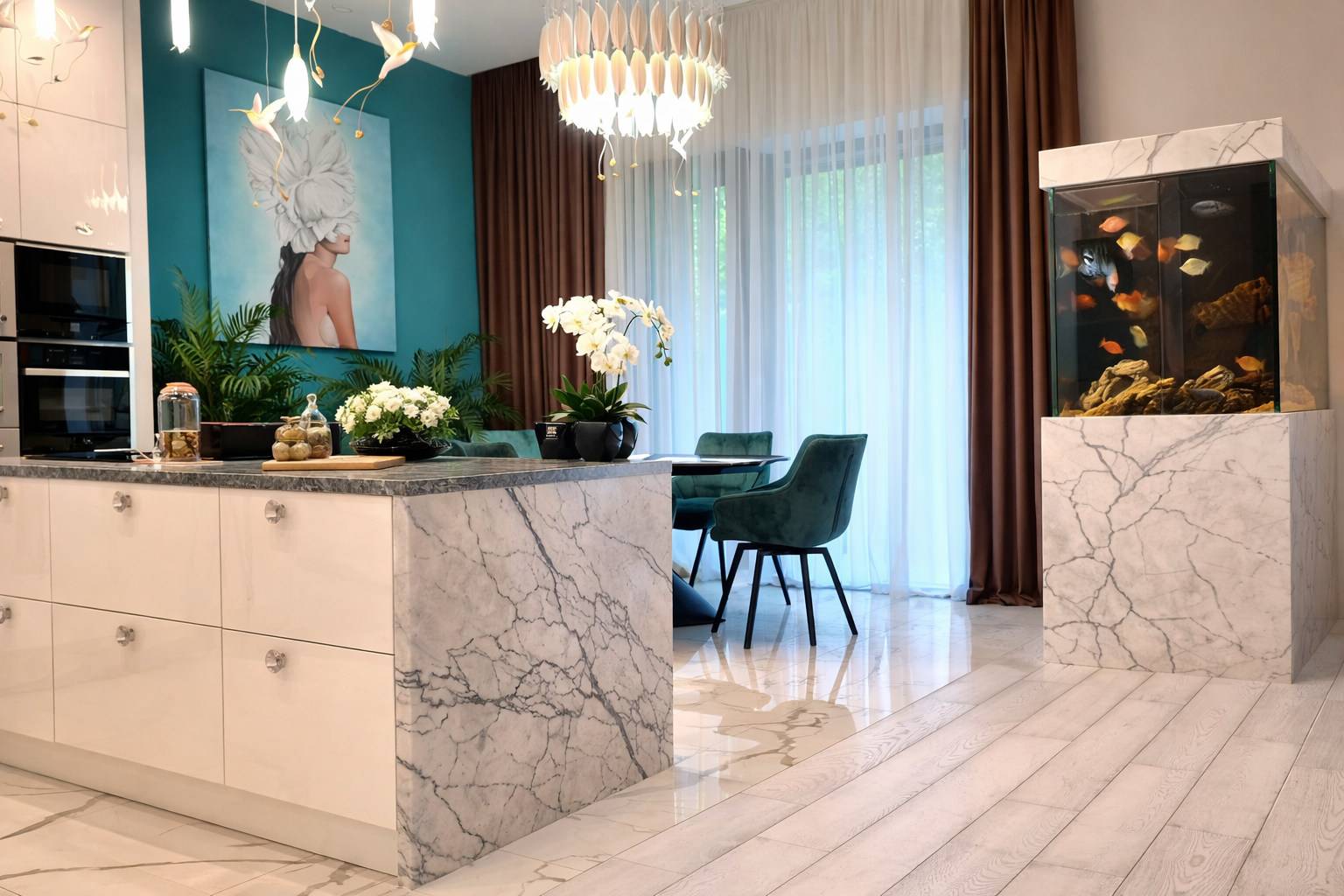 Отделка квартиры натуральным камнем