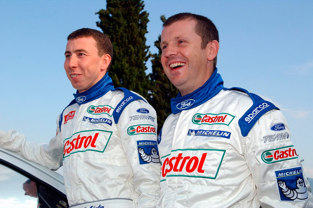 Маркко Мяртин и Майкл Парк (M-Sport Ford Rallye Team), ралли Акрополь 2003/Фото: Ralph Hardwick