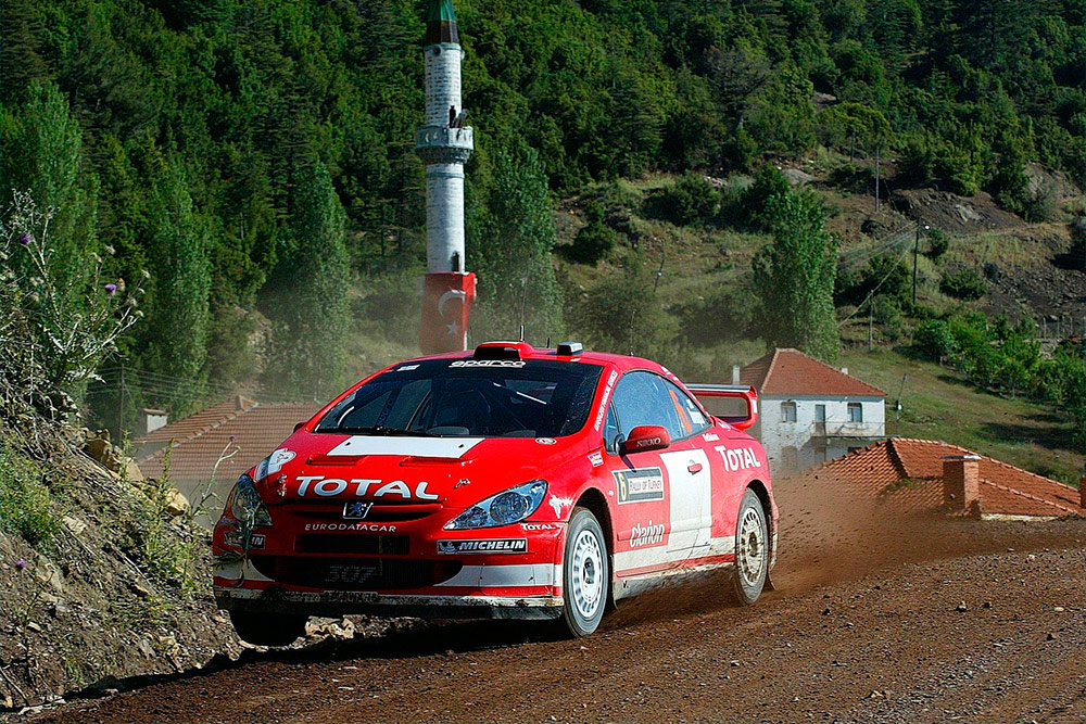 Харри Рованпера и Ристо Пиетилайнен, Peugeot 307 WRC (274 PWX 75), ралли Турция 2004