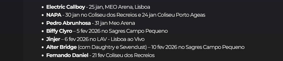 концерти Зими в Португалії