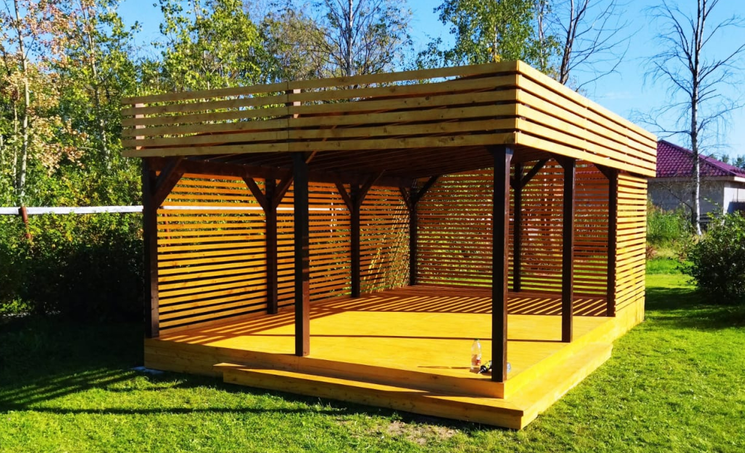 деревянные беседки под ключ 