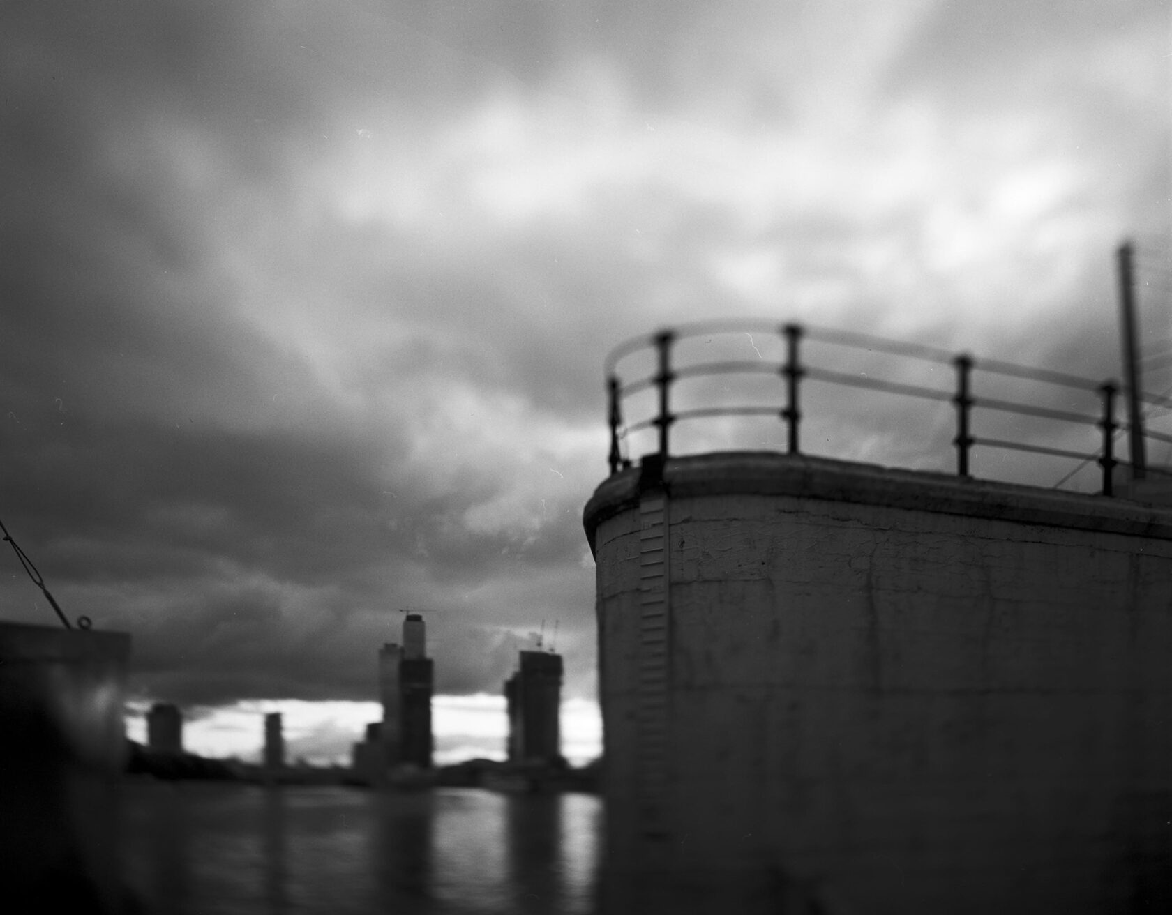 View from Presnenskaya embankment. Moscow. BW negative 4x5 inch 2009