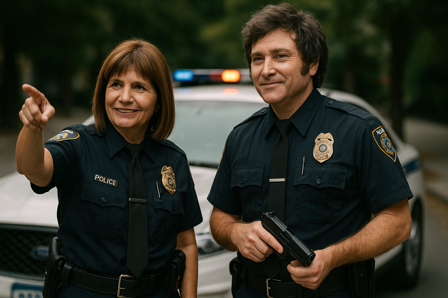 milei y bullrich policia