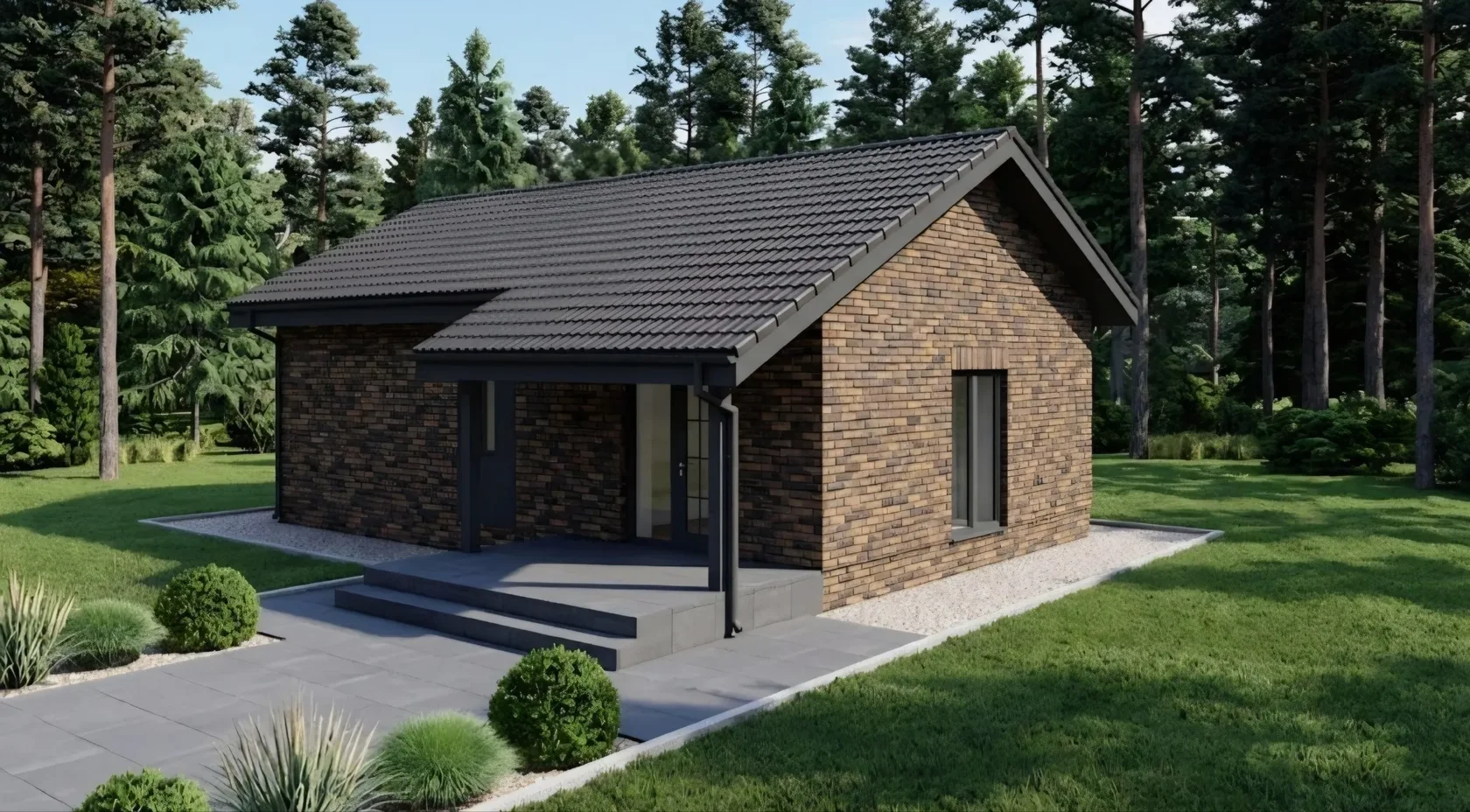 Индивидуальный одноэтажный дом 71 м²: изображение 1