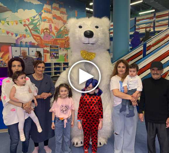 большой медведь заказали на день рождения в децкую комнату