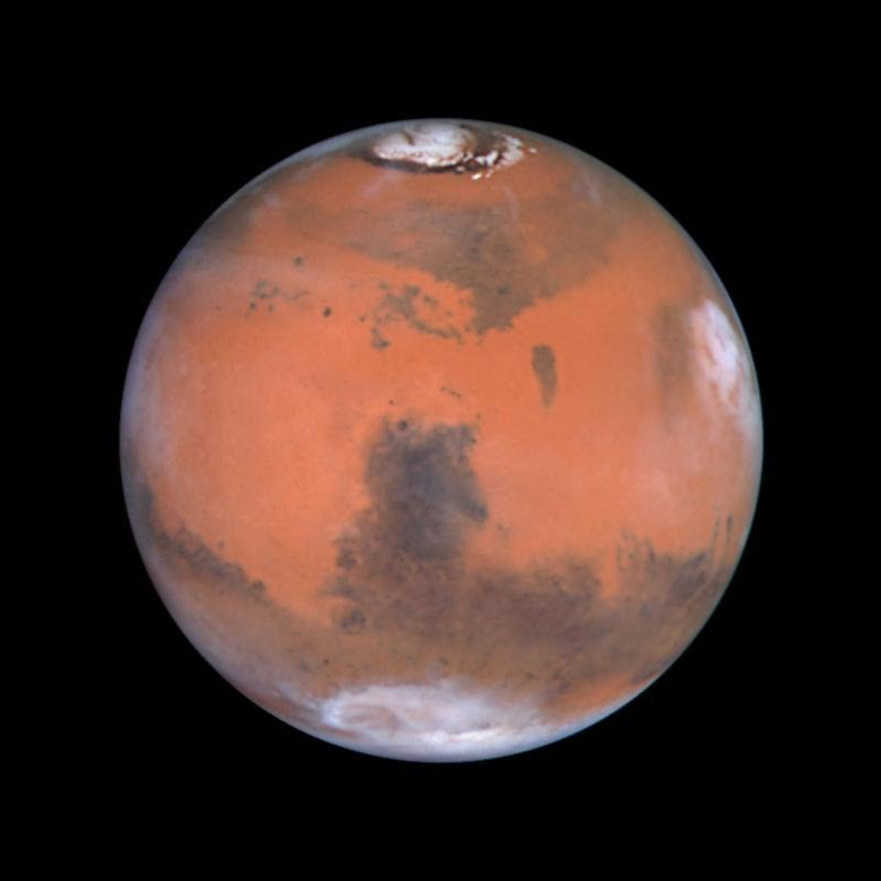 Снимок Марса с Космического телескопа Хаббл. 23 августа 1999, NASA.