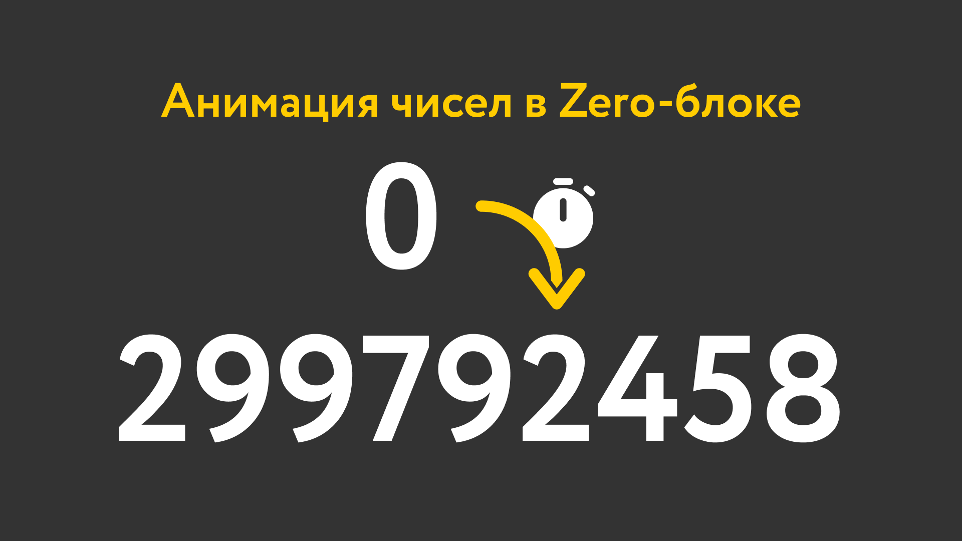 Анимация чисел в Zero-блоке