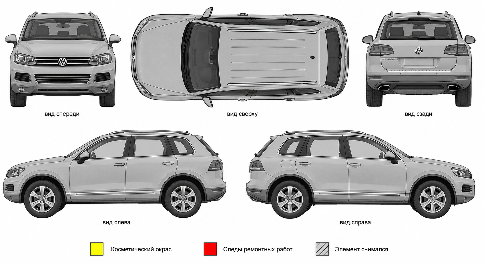 Карта ЛКП Volkswagen Touareg