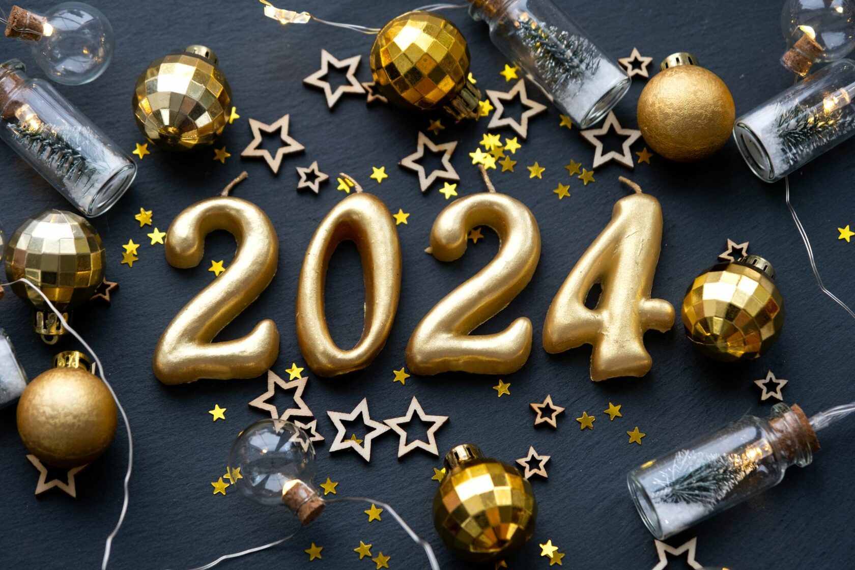 Новогоднее украшение 2024. Happy numbers.