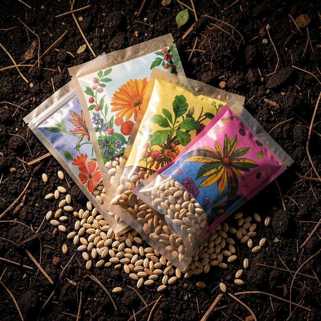 Packaged seed packets