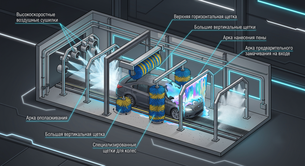Мойка щетками автоматическая