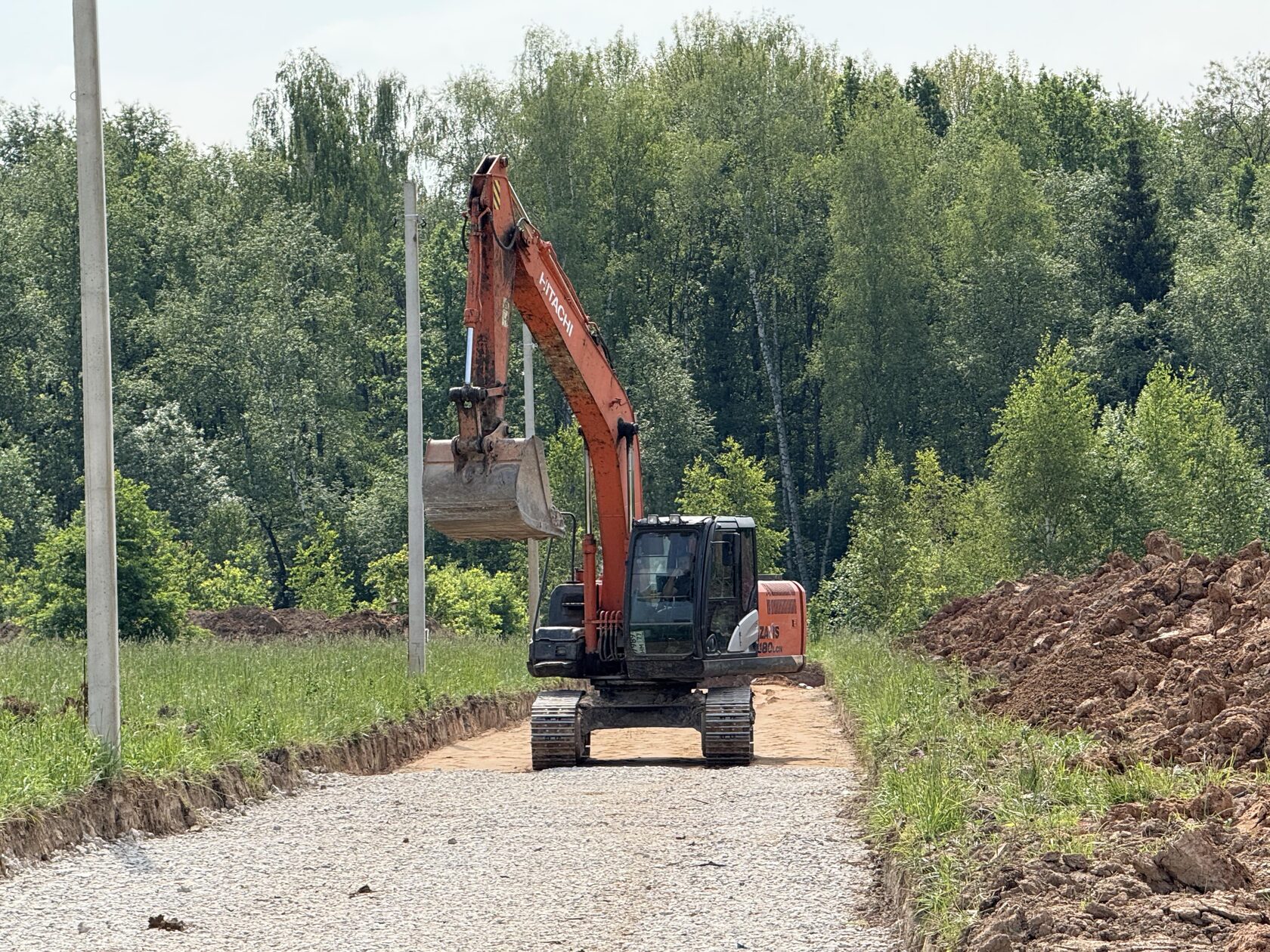 строительство дорог (в посёлке/в КП 