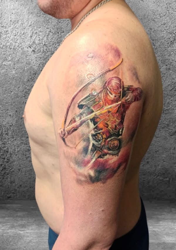 стрелец тату, татуировка в Перми, тату мастера Перми