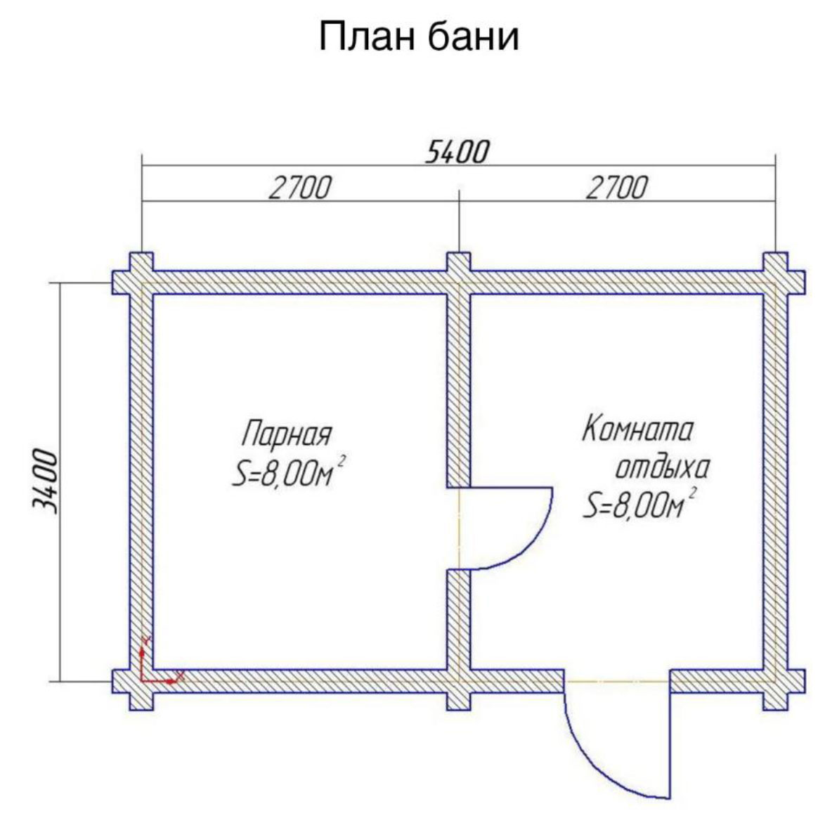 Баня из оцилиндрованного бревна проекты 5х3 чертежи