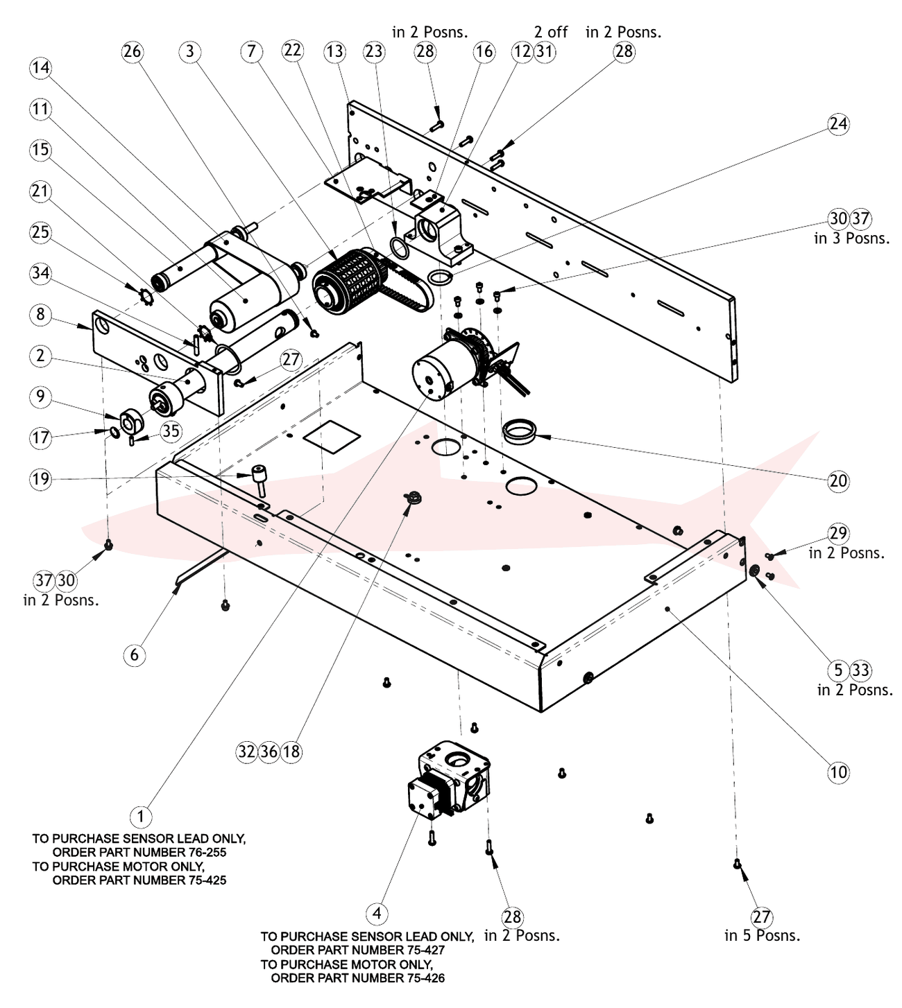 Morgana AutoCreaser Pro 33A 7-03-17 Feed Bed Assembly — схема деталей