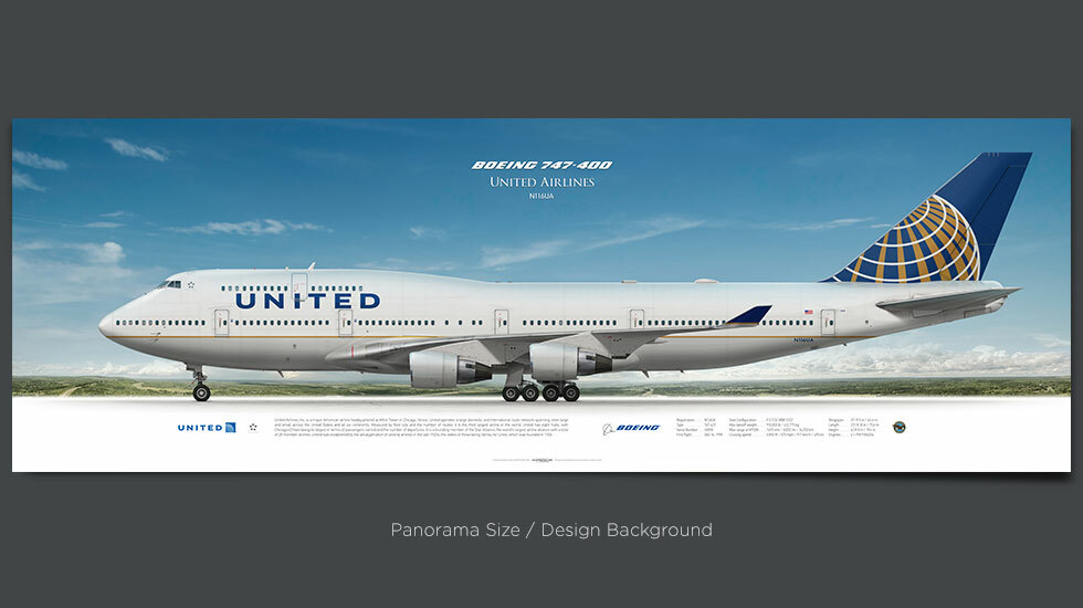 United Airlines Boeing 747‑400 N116UA | Aviaposter