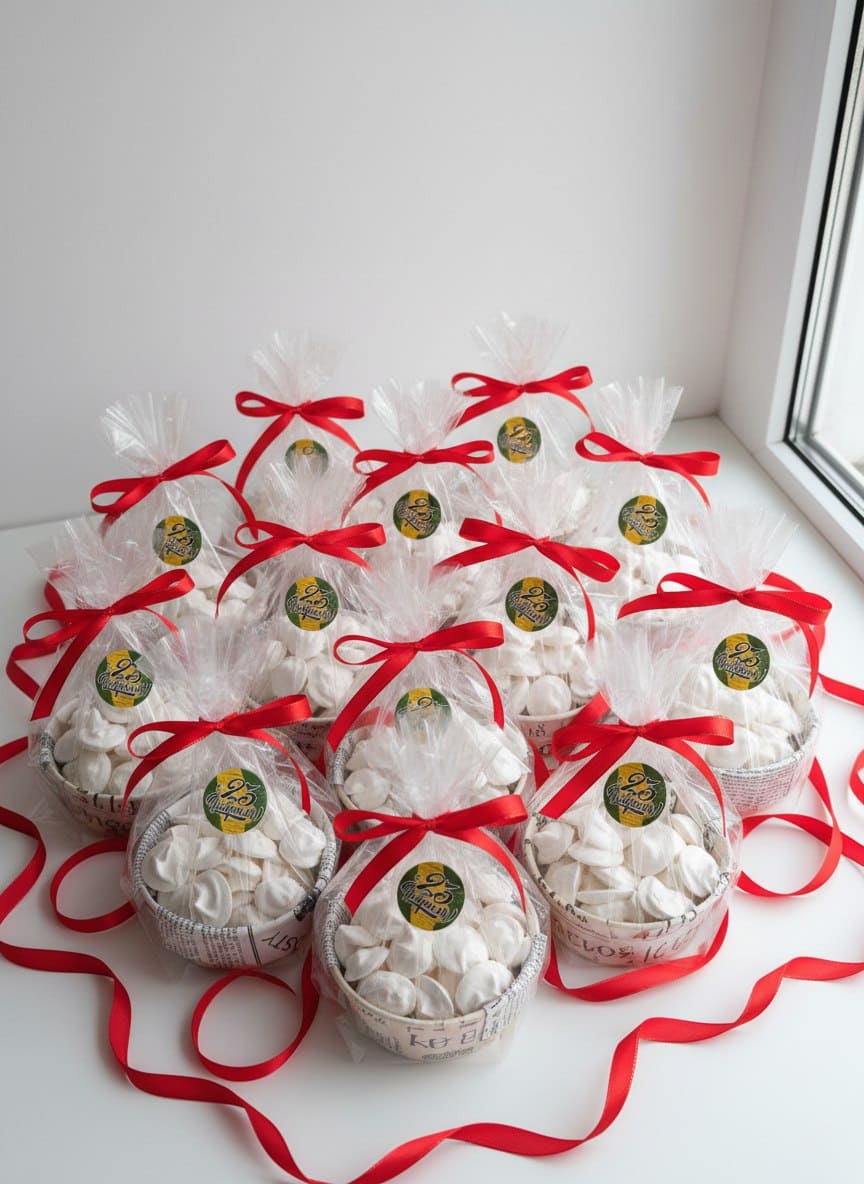 Пельмени из зефира, тарелка большая 1