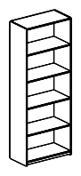 Шкаф открытый, БЮДЖЕТ, арт. 2551