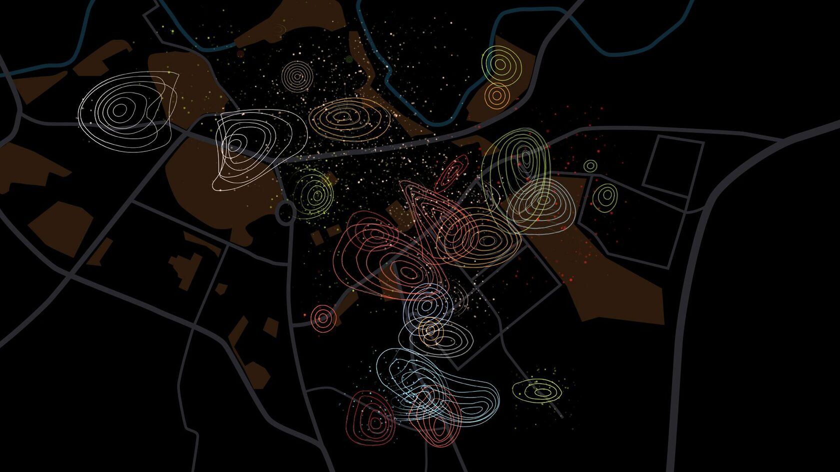 A visualization of urban scents captured in Pamplona, northern Spain. 