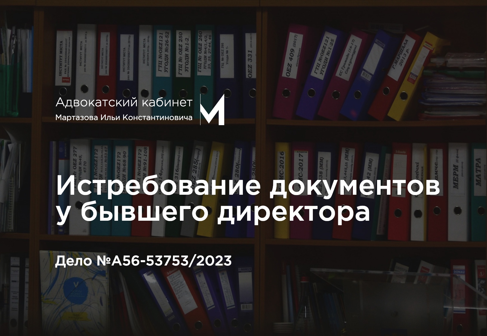 Истребование документов у бывшего директора. Дело №А56-53753/2023