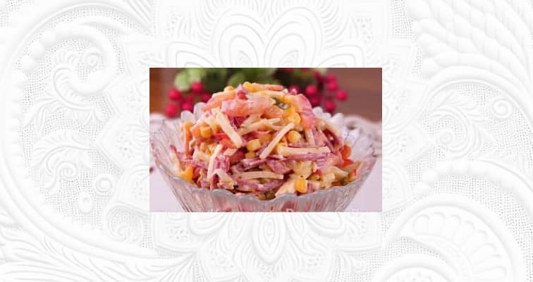 Приготовление салата «Радуга»: шаг 9