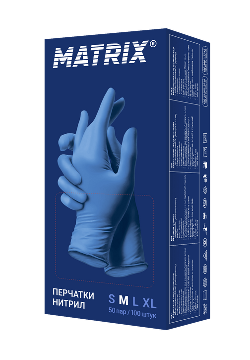Перчатки нитриловые Matrix Hight Risk Nitrile