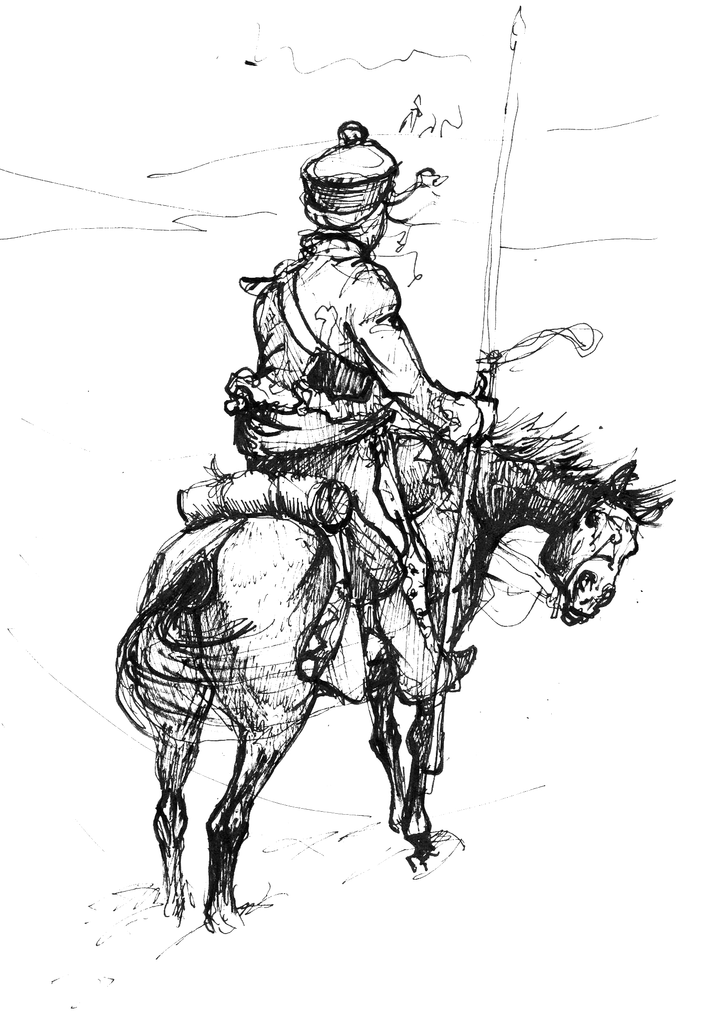Зарисовки войны на лошадях
